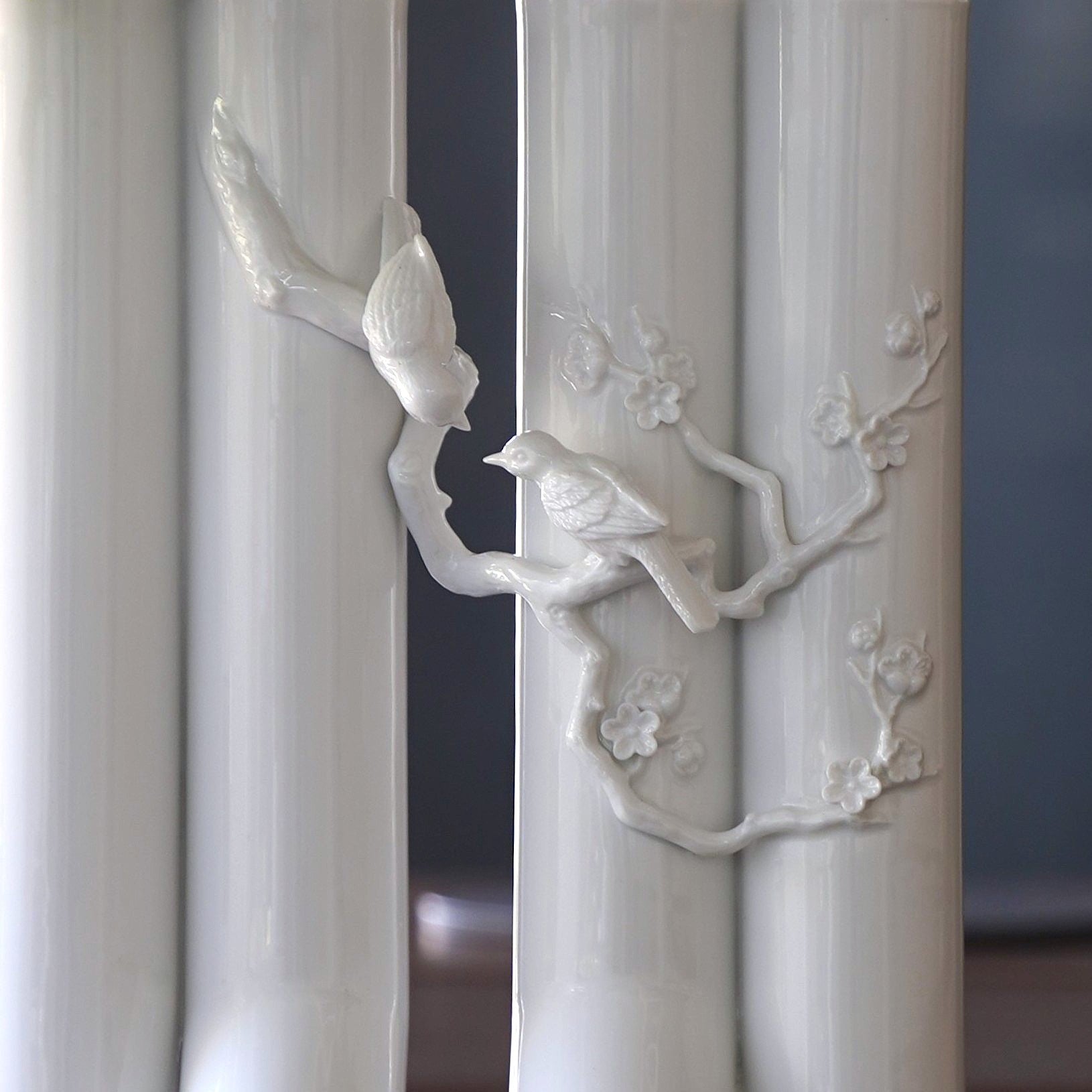 花香一世 八方新氣 白瓷花器 限量收藏 鳥語花香