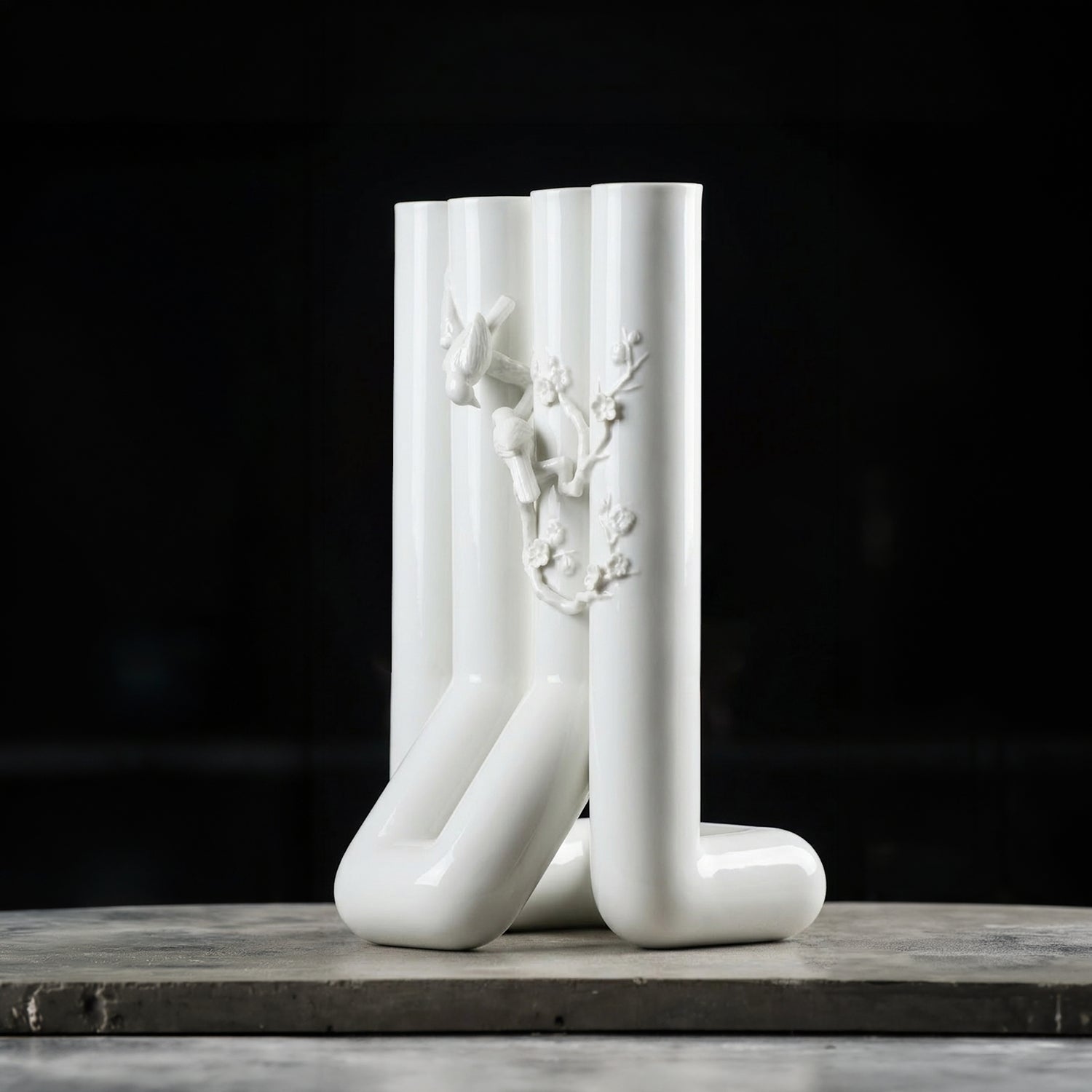 花香一世 八方新氣 白瓷花器 限量收藏 鳥語花香 四季如春 喜鵲相守