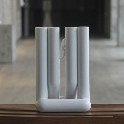 花香一世 八方新氣 白瓷花器 限量收藏 鳥語花香 四季如春 喜鵲相守