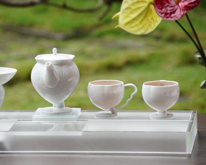 花神 廚房餐桌 茶杯 茶壺 杯壺 荼具 白瓷