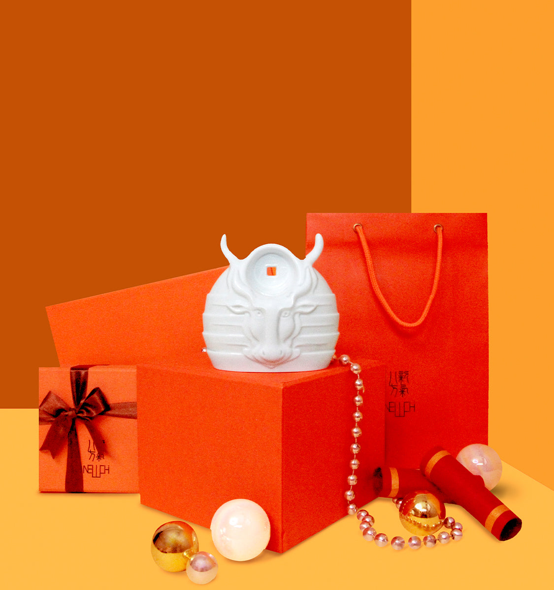 迎新 擺飾 生肖牛 家飾品 居家生活 白瓷