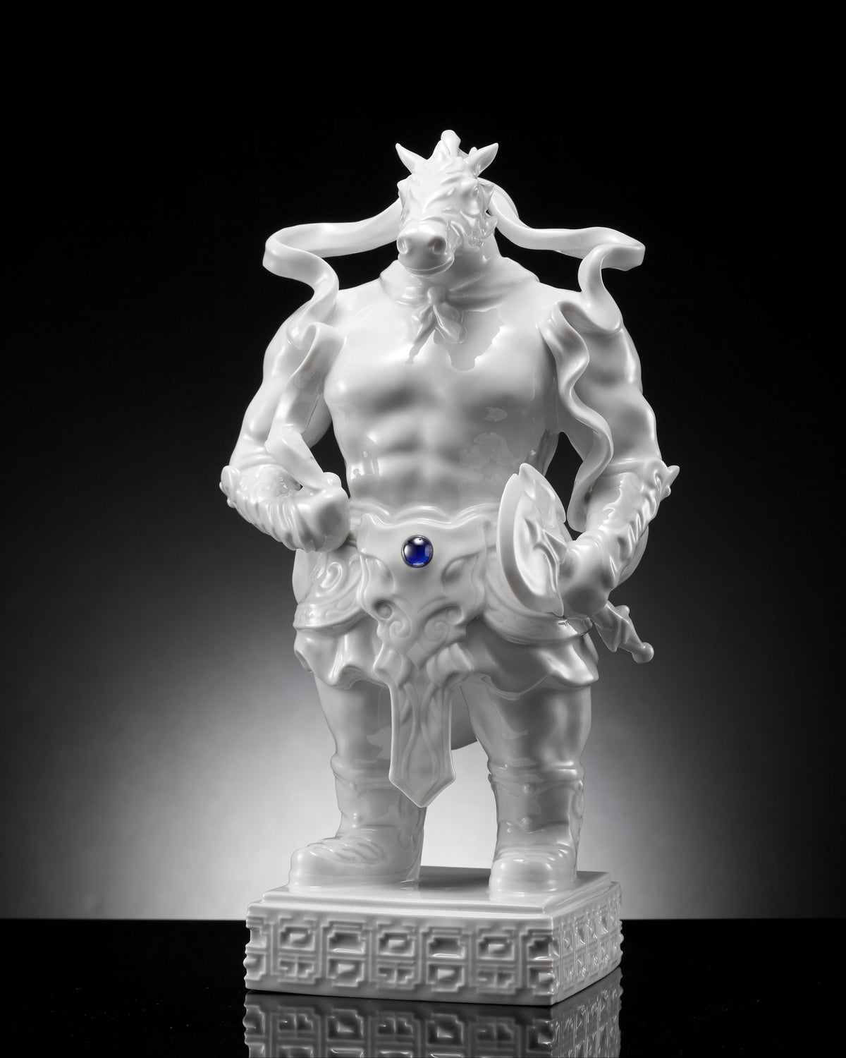 八方新氣生肖系列作品《常勝》｜馬形人像化瓷雕像 Dynamic and detailed horse-themed figurine｜A symbol of confidence and victory