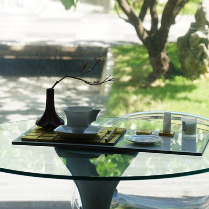 帝國記憶 杯盤組 白瓷藝術 造形杯 方杯 長盤 咖啡杯盤 亮面