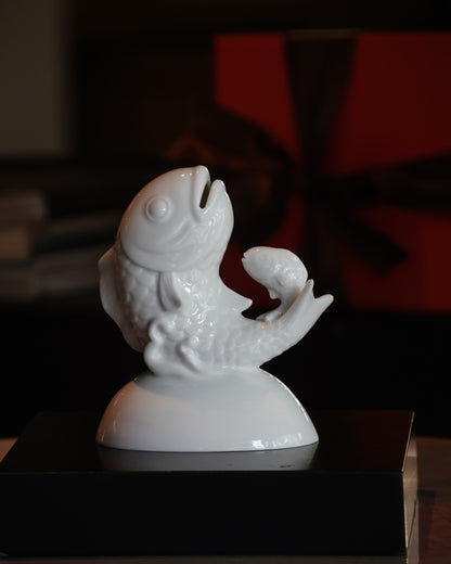 代代富足 存錢筒 八方新氣 白瓷藝術 魚