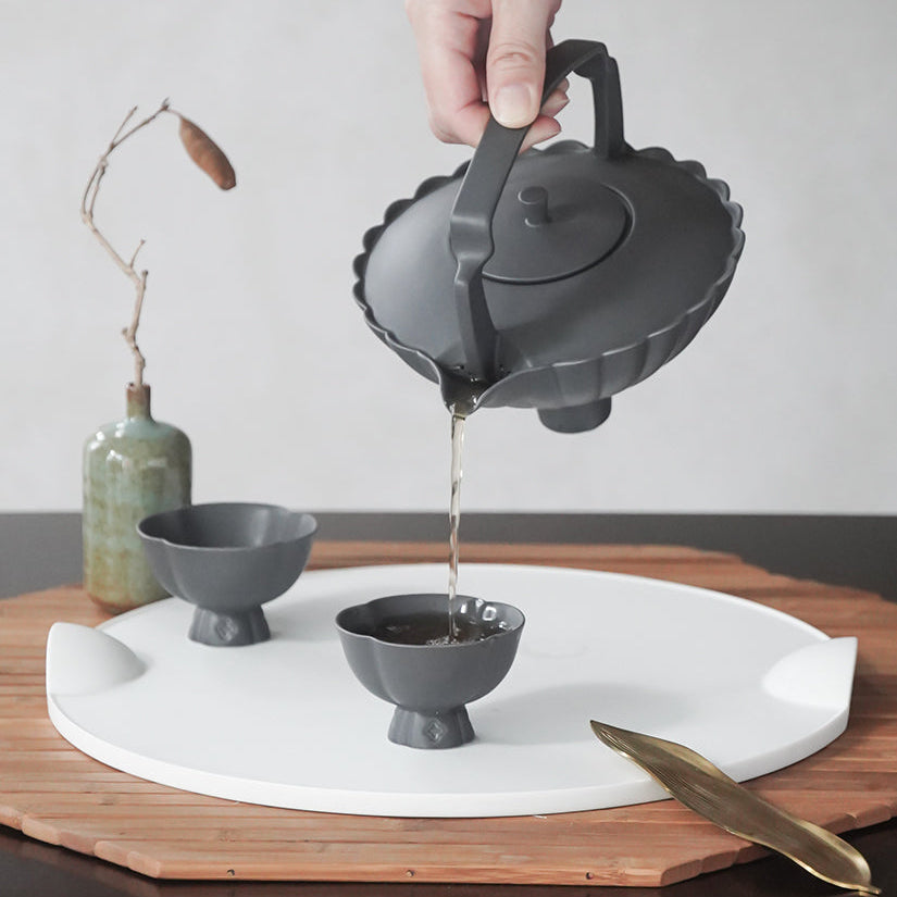 春嵐｜現代山水茶壺茶杯組｜八方新氣藝術瓷器