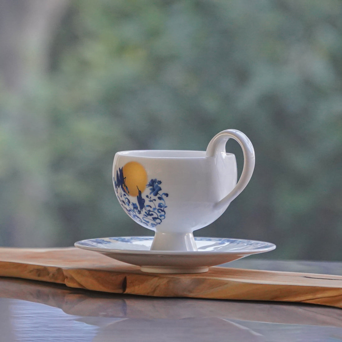 北投青花 藝術造形杯 把手杯 居家生活 八方新氣 杯盤組