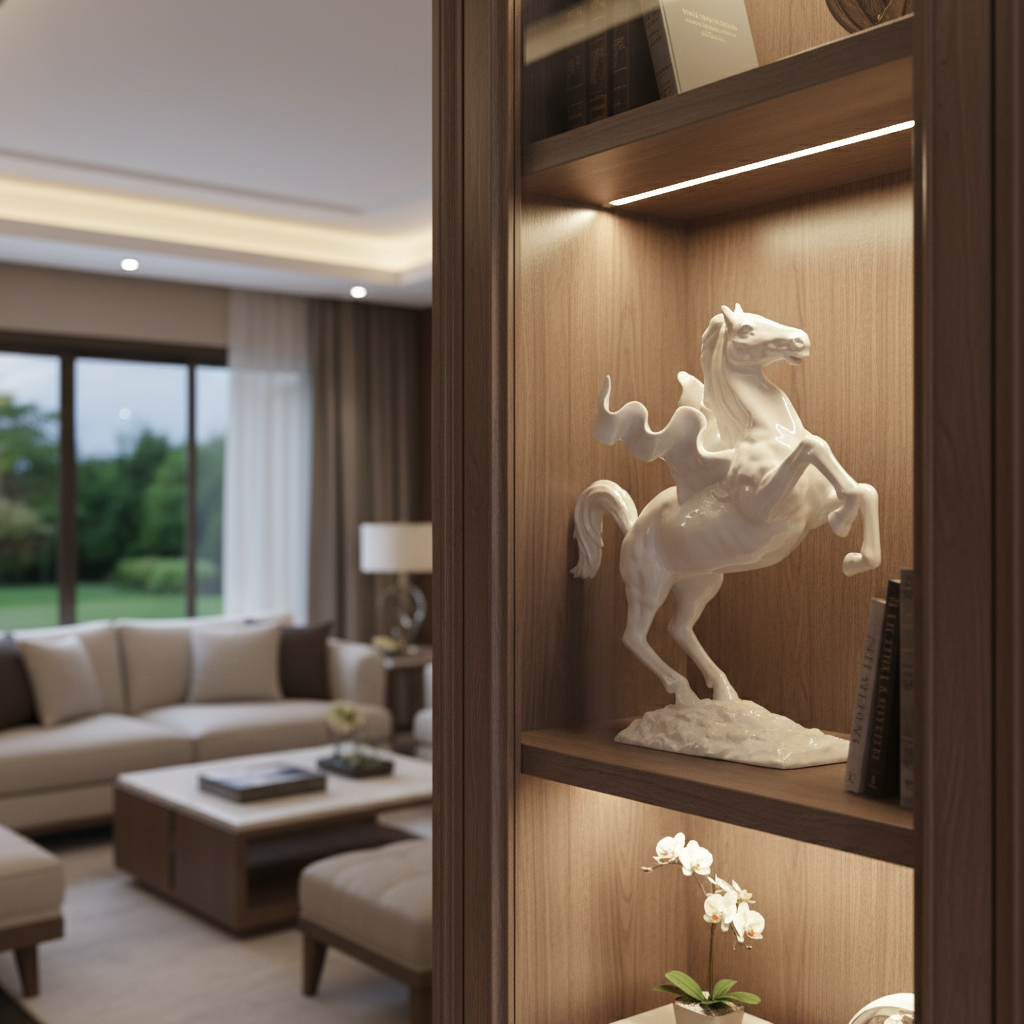 白瓷飛馬藝術擺飾，象徵馬到成功與突破蛻變 居家生活 馬年禮物