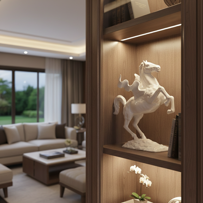 白瓷飛馬藝術擺飾，象徵馬到成功與突破蛻變 居家生活 馬年禮物