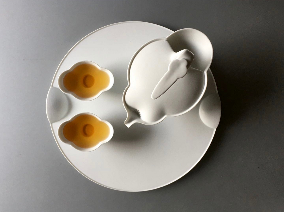 王俠軍《簡愛》白瓷茶具設計，現代茶藝代表作品