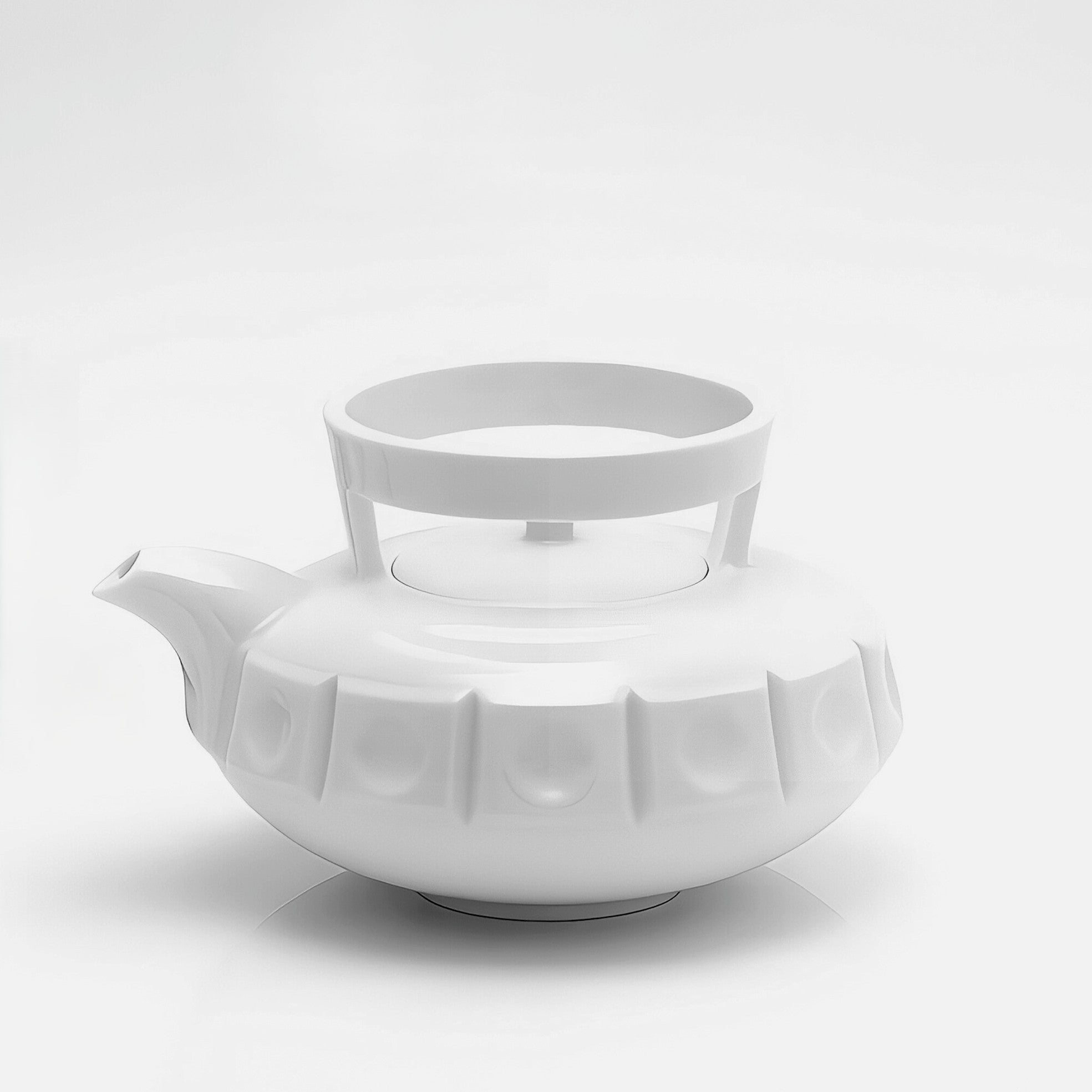 璀璨茶具組｜現代東方高足白瓷壺杯｜王俠軍設計– 八方新氣