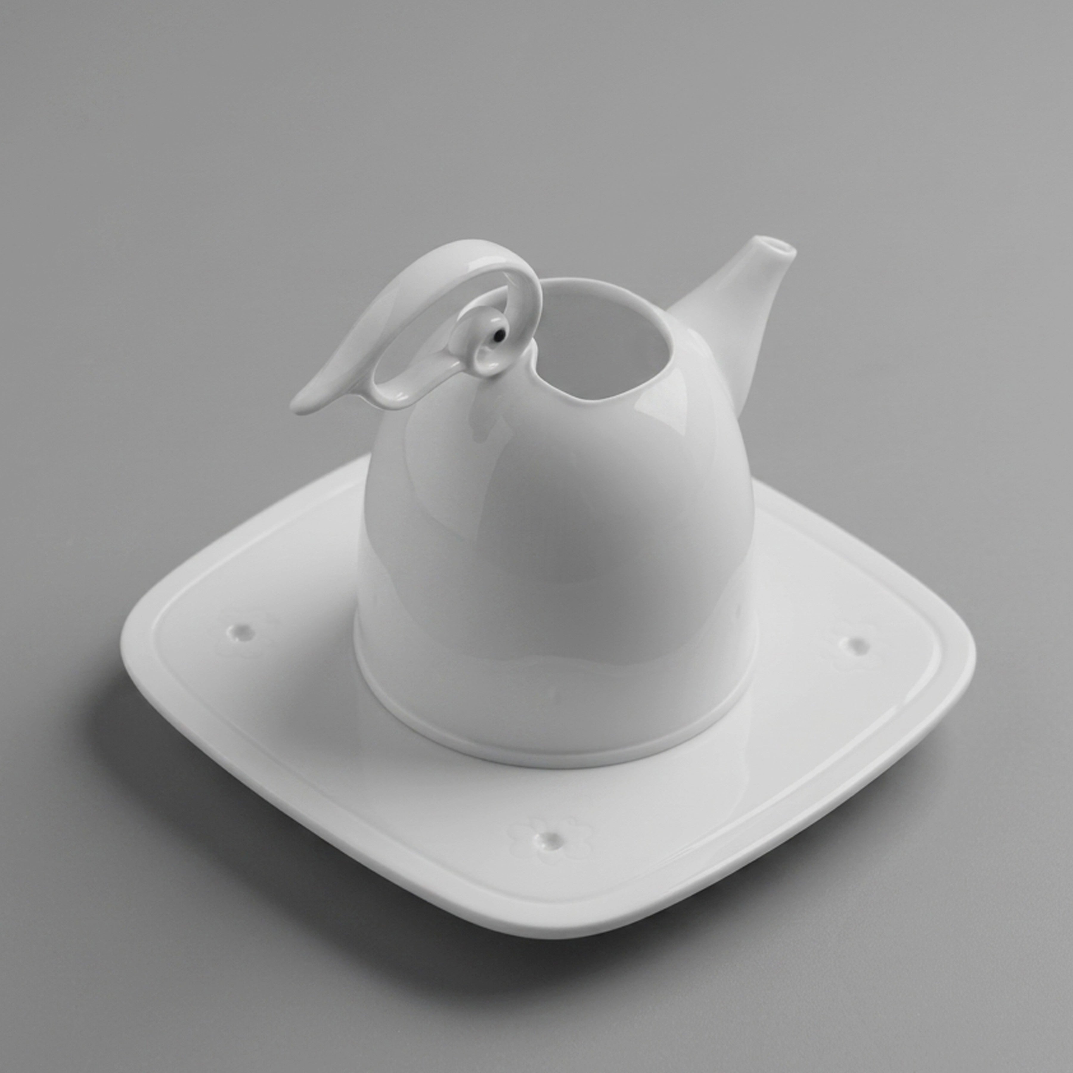 雲享壺杯組｜茶具禮盒｜祥雲造型壺與雲型杯｜八方新氣藝術瓷器