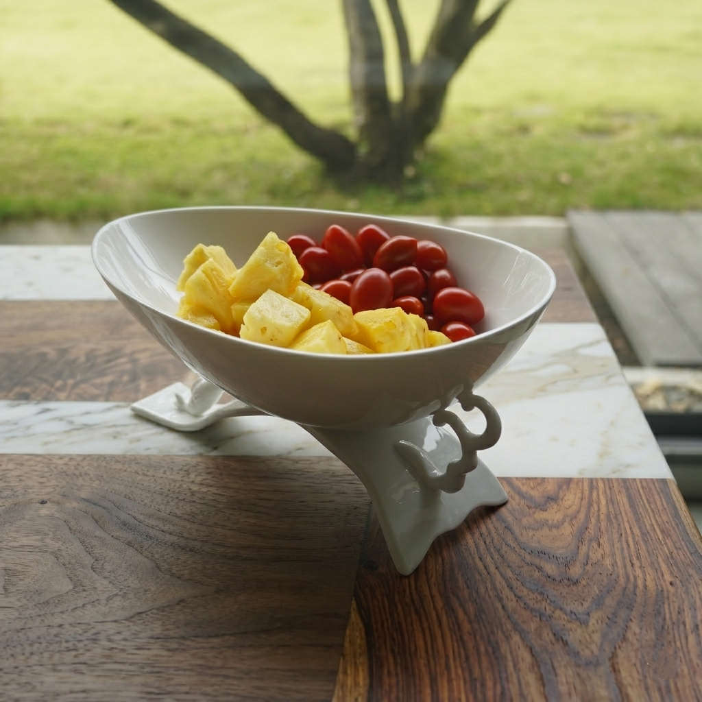 八方新氣《滿載》水果盤－台灣設計高端藝術瓷器
