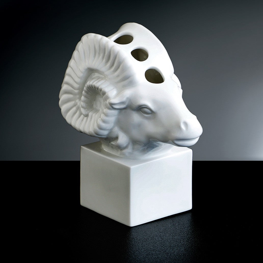Leading Role porcelain zodiac ram pen holder, ram&