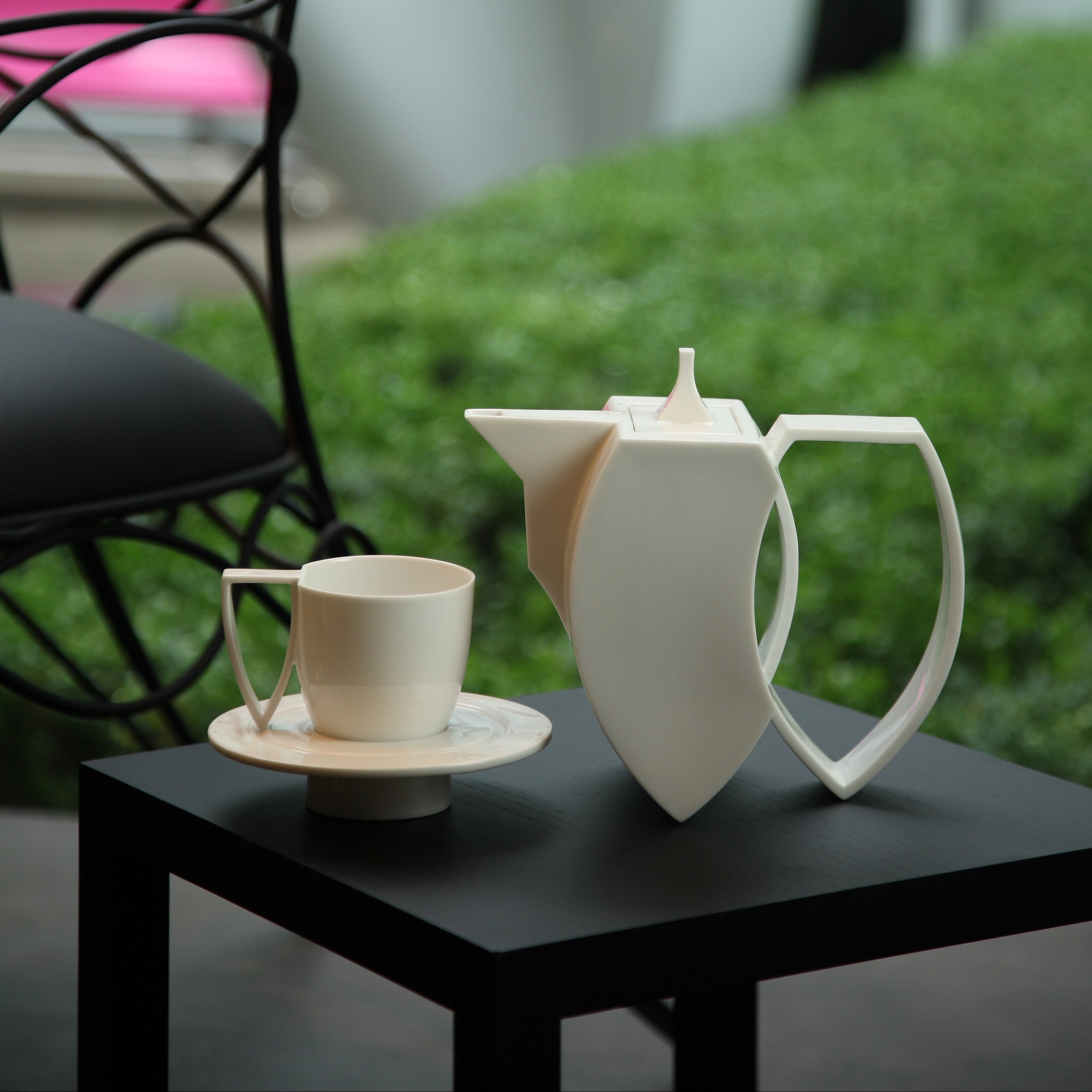 形影 白瓷杯盤組 造形杯 造形壺