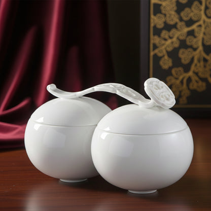 圓滿瓷盒搭配如意手把，展現高端藝術瓷器的精緻工藝 居家生活