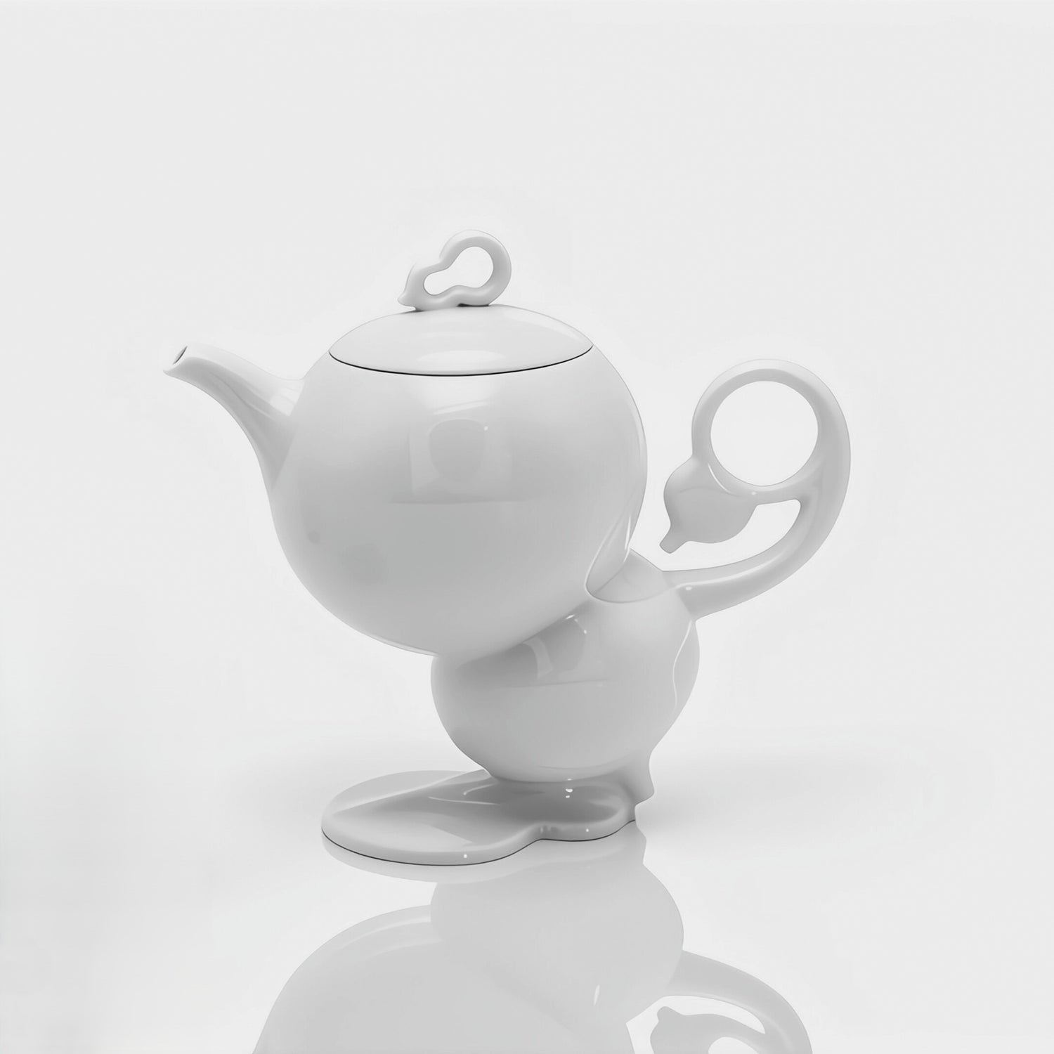秋躍幸福 八方新氣 藝術造形杯 壺 葫蘆 白瓷 茶具組 荼器 居家生活
