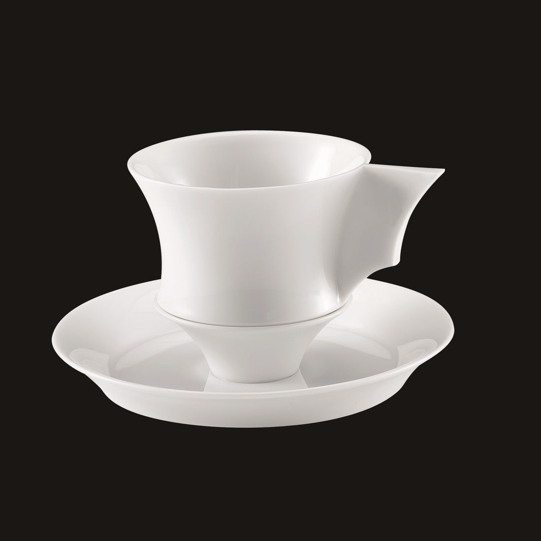 帝國記憶 杯盤組 白瓷藝術 造形杯 圓形 咖啡杯盤