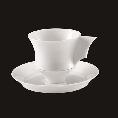 帝國記憶 杯盤組 白瓷藝術 造形杯 圓形 咖啡杯盤
