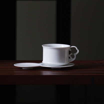 海洋 咖啡杯組 八方新氣白瓷器 茶具茶杯 咖啡杯盤組 送禮 杯子 把手 白色 杯盤組 白 瓷 居家生活 餐具