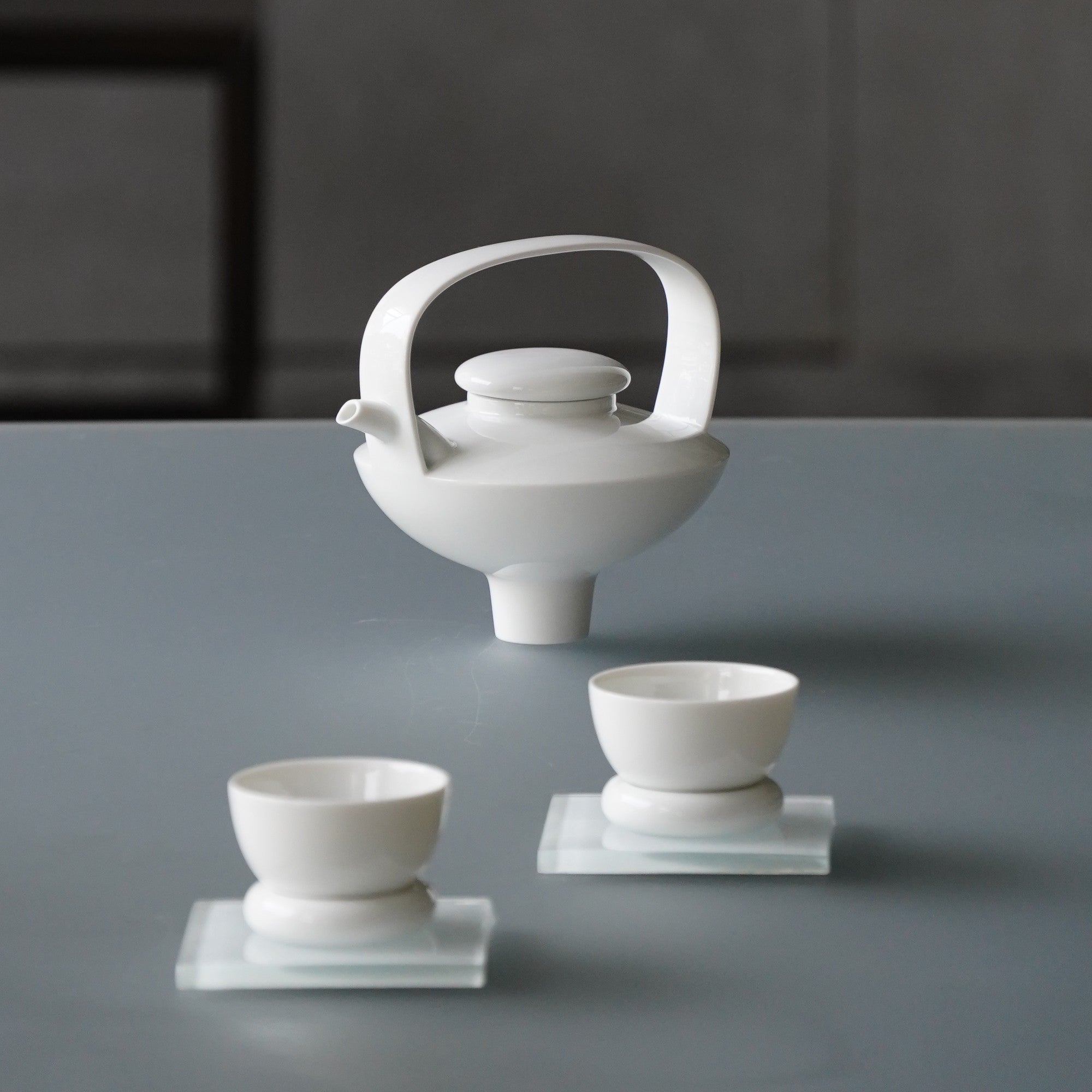 八方新氣 日出望月 創意茶具 亮面 白色 咖啡杯 壼 茶杯 茶器 居家生活