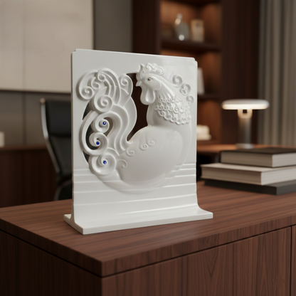 八方新氣 雞 百事大吉 瓷偶 瓷器 擺飾 白瓷 禮物 生肖雞 居家生活