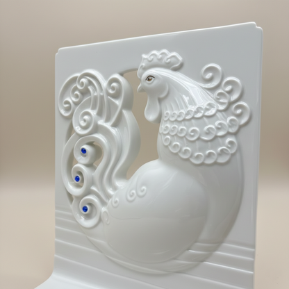 八方新氣 雞 百事大吉 瓷偶 瓷器 擺飾 白瓷 禮物 生肖雞 居家生活