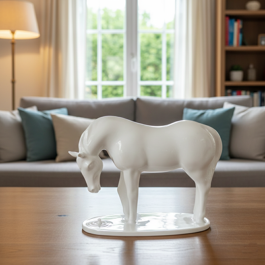 居家生活 藝術擺飾 白瓷 馬年禮品 飲口思源 八方新氣