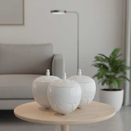 喜相逢 白瓷瓜果盒 居家生活 八方新氣 年節擺飾 企業禮贈 新年禮物 長輩送禮 送禮首選