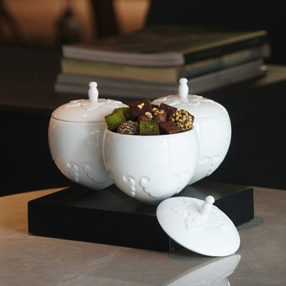 喜相逢 白瓷瓜果盒 居家生活 八方新氣 年節擺飾 企業禮贈 新年禮物 長輩送禮 送禮首選