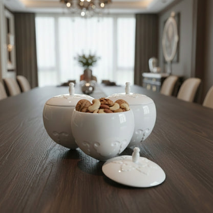 喜相逢 白瓷瓜果盒 居家生活 八方新氣 年節擺飾 企業禮贈 新年禮物 長輩送禮 送禮首選