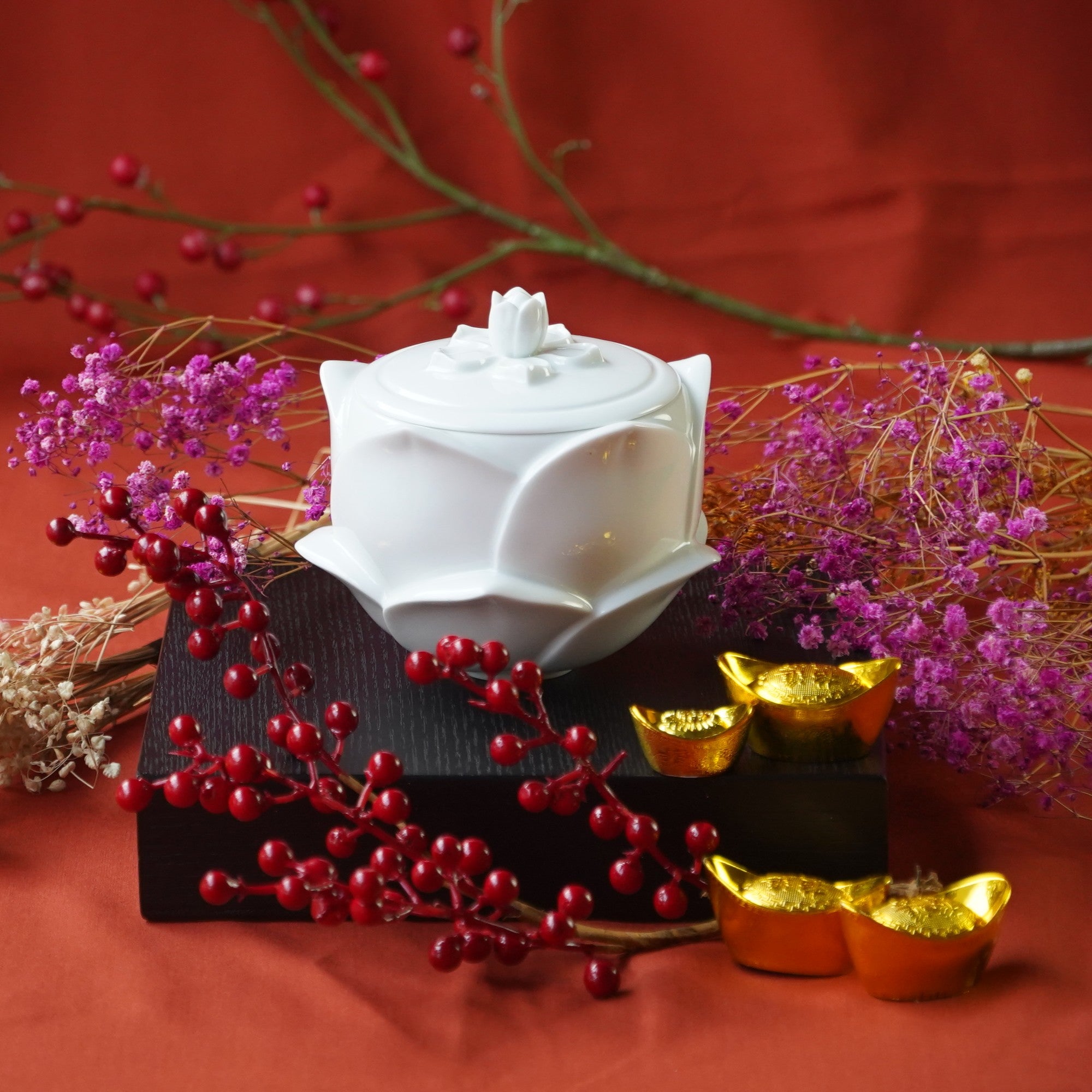 八方新氣 花開 瓷盒 傳家寶 擺飾 禮物 收納盒 白瓷 居家生活