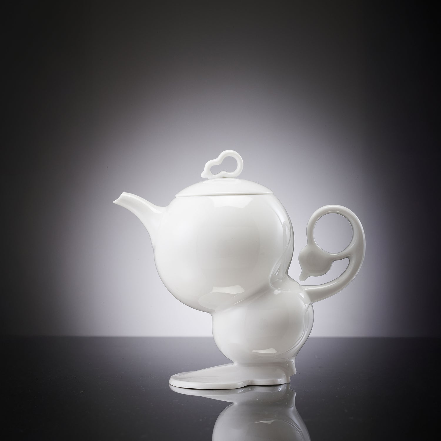 秋躍幸福 八方新氣 藝術造形杯 壺 葫蘆 白瓷 茶具組 荼器 居家生活