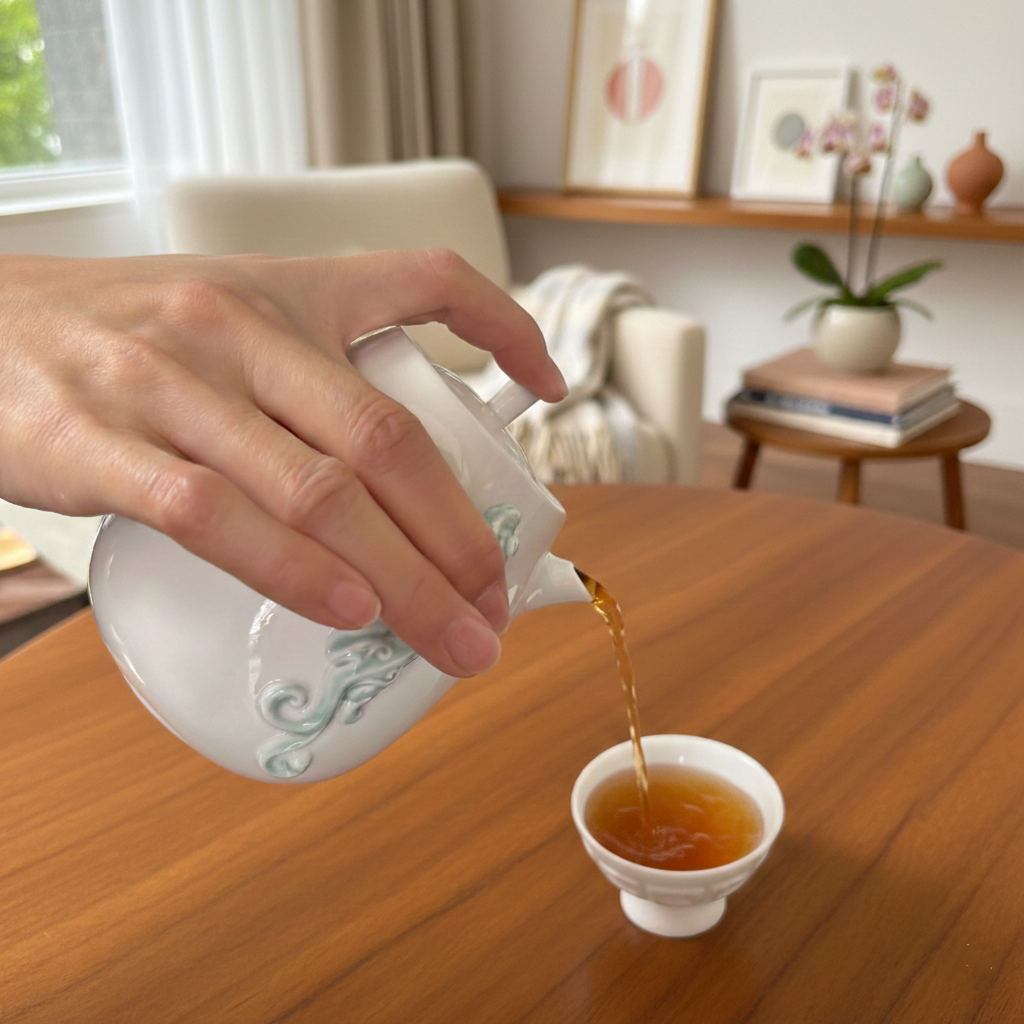 白瓷茶壺 登高 螭吻意象 居家美學 茶具 圓潤壺身造型形 送禮