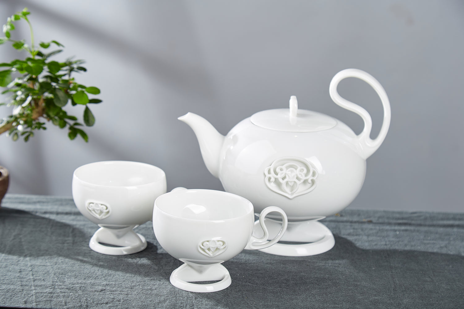 春暖花開茶具一壺兩杯組合｜原創春季茶具 適合泡花茶、茶、咖啡