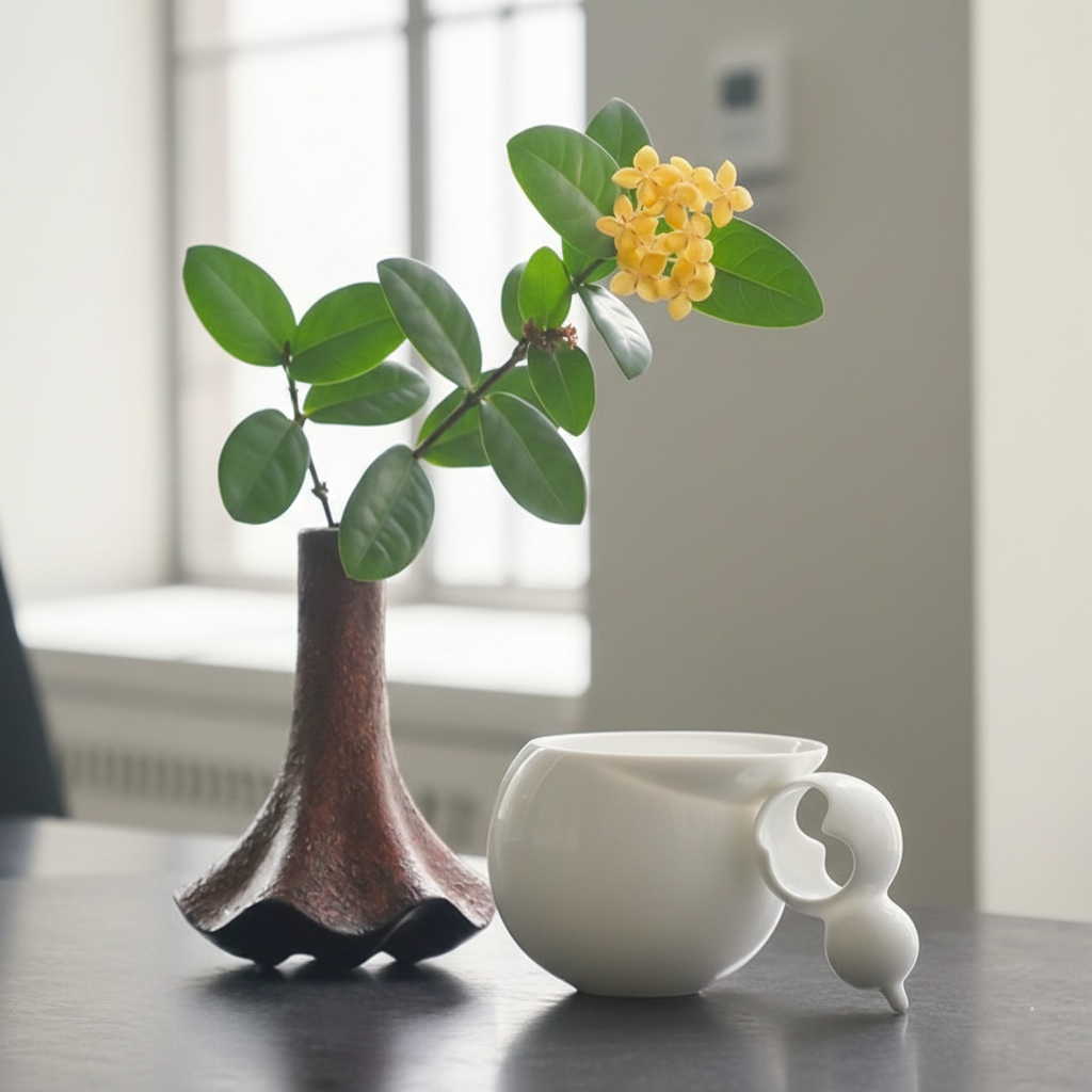 八方新氣 白瓷 親密時光 咖啡杯 茶杯 葫蘆相依造型 居家生活 餐具