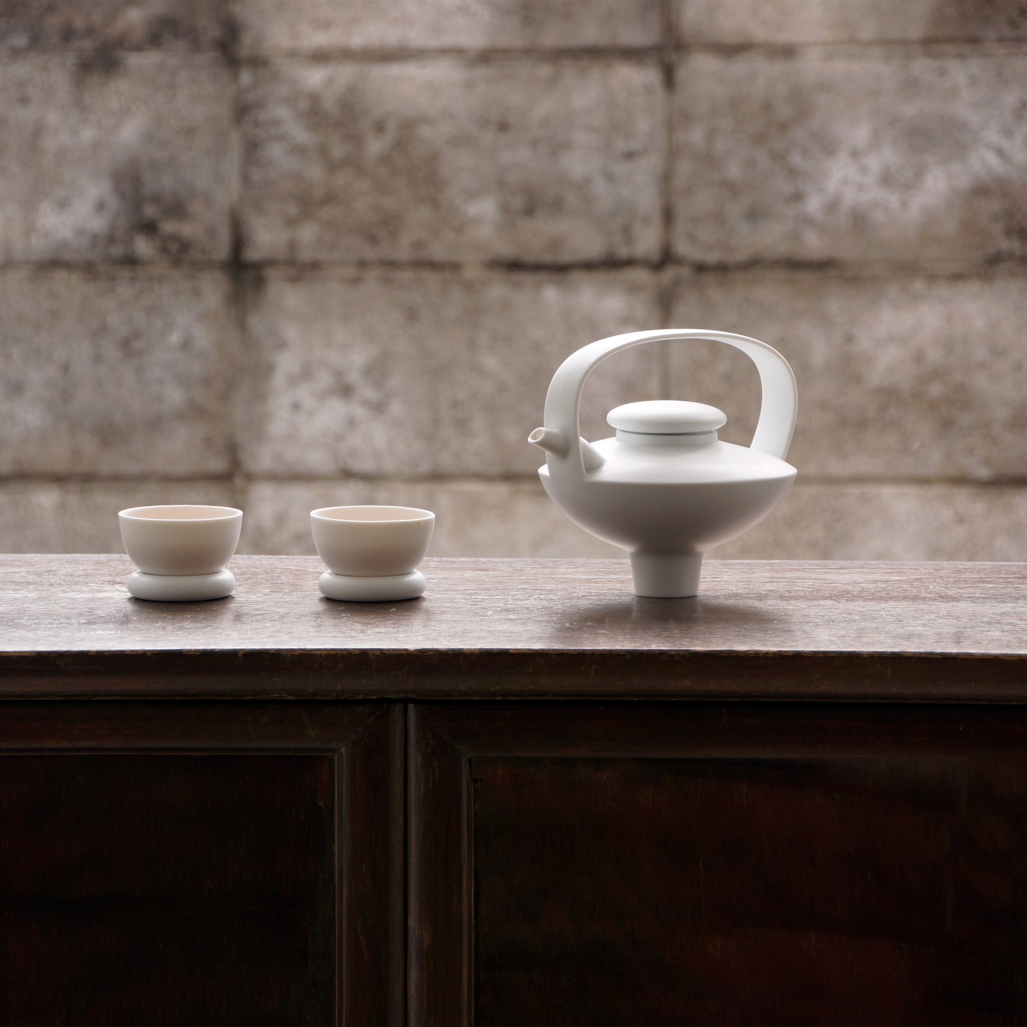 八方新氣 瓷器 茶具 霧面 杯子 白色 壺 日出望月