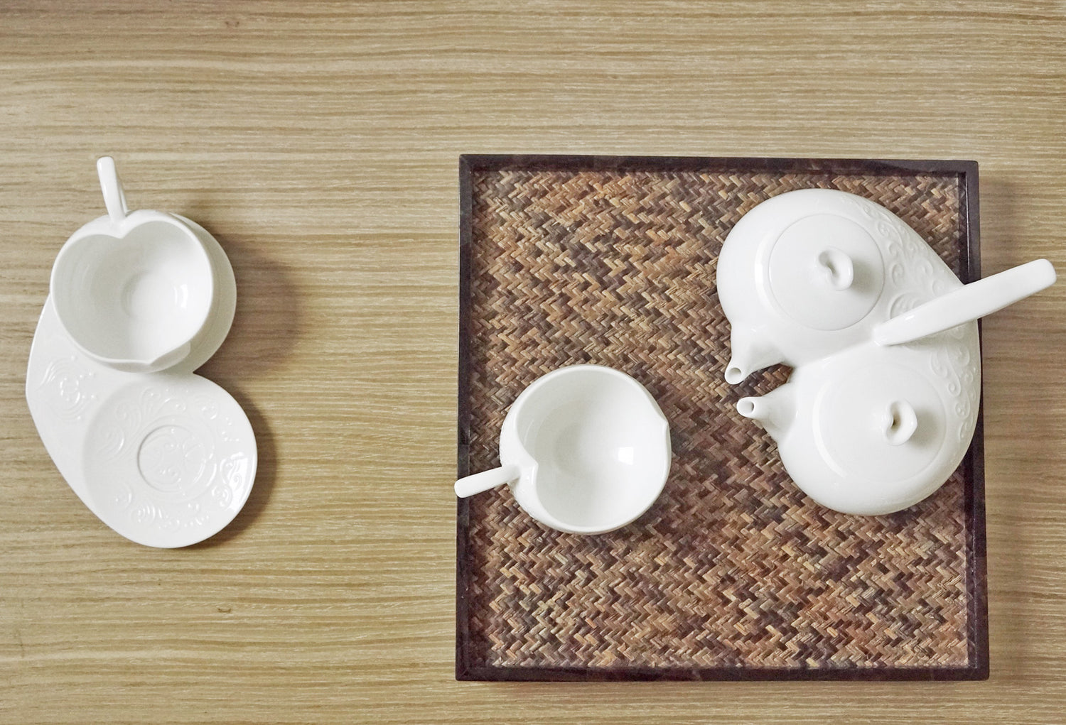 
一心一意心形茶具組，NewChi Porcelain 設計，適合情人節與婚禮紀念的精品禮贈
包裝照
