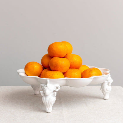 吉祥鼎盛 果盤 花器 居家生活 白瓷 藝術造形盤 餐桌擺飾 餐具
