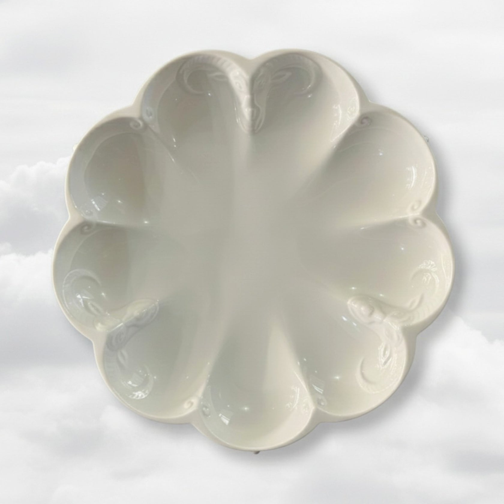 吉祥鼎盛 果盤 花器 居家生活 白瓷 藝術造形盤 餐桌擺飾 餐具