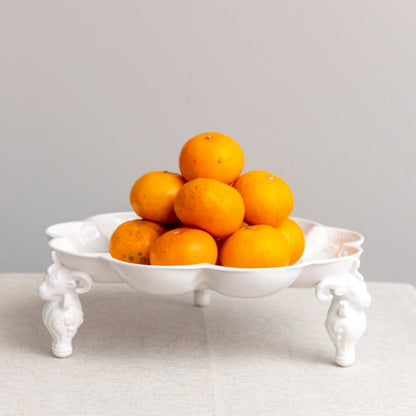 吉祥鼎盛 果盤 花器 居家生活 白瓷 藝術造形盤 餐桌擺飾 餐具