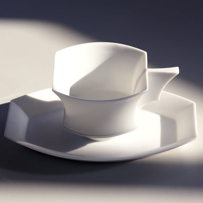 八方新氣藝術瓷器 王俠軍設計白瓷 帝國記憶 咖啡杯盤 茶杯盤組 長版