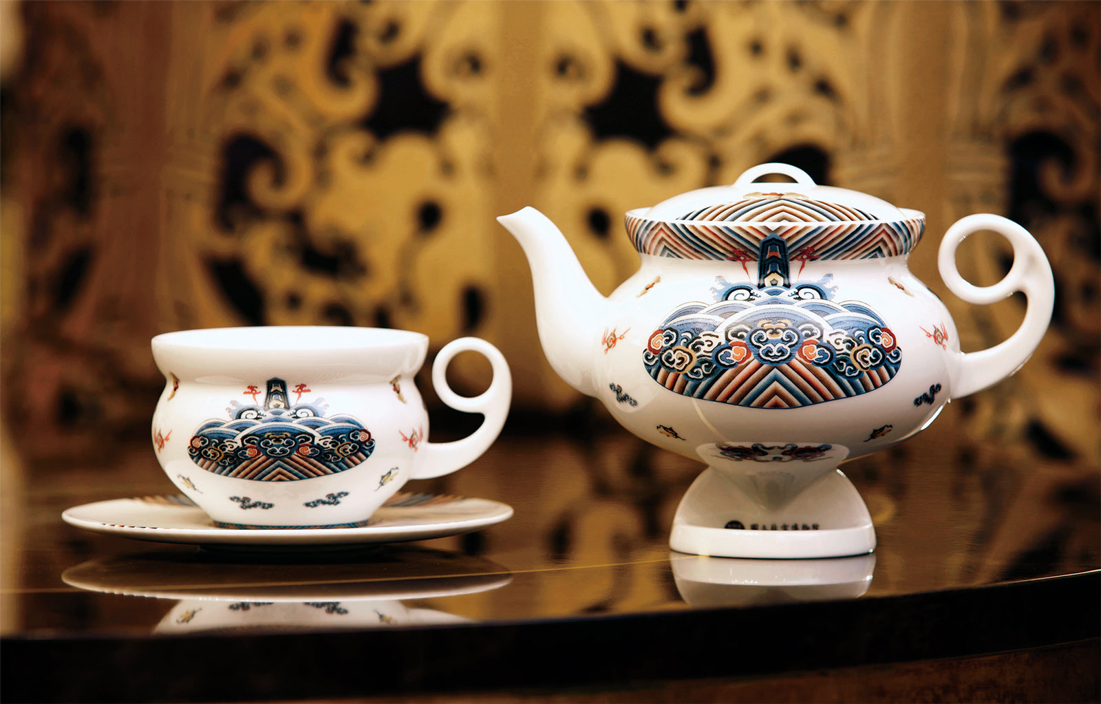 故宮清香系列 江山匯 茶具茶杯組 瓷器