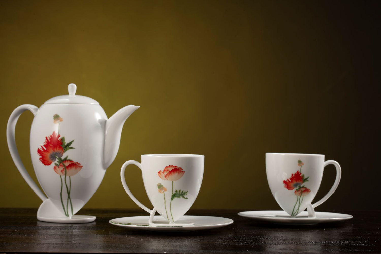 故宮清香系列 紅禧 陶瓷茶壺茶杯 瓷器