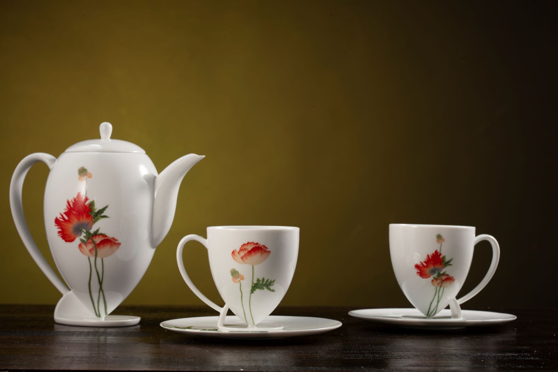 故宮清香系列 紅禧 陶瓷茶壺茶杯 瓷器