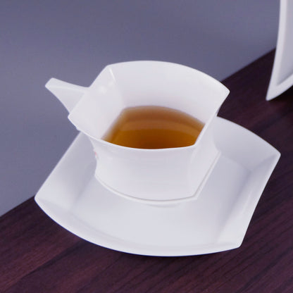 八方新氣 白瓷 王俠軍 帝國記憶 陶瓷 咖啡杯 茶杯 杯盤組 方形 茶具 茶器 把手