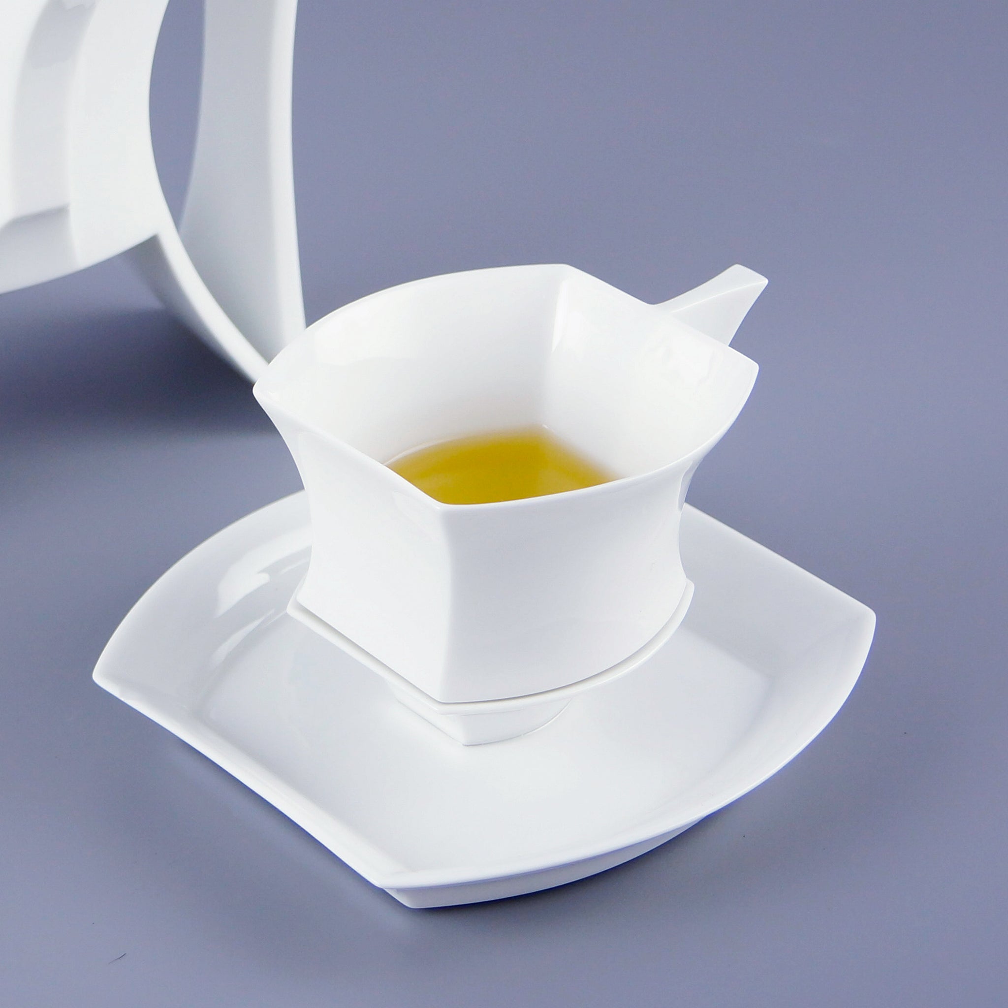 八方新氣 白瓷 王俠軍 帝國記憶 陶瓷 咖啡杯 茶杯 杯盤組 方形 茶具 茶器 把手