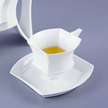 八方新氣 白瓷 王俠軍 帝國記憶 陶瓷 咖啡杯 茶杯 杯盤組 方形 茶具 茶器 把手