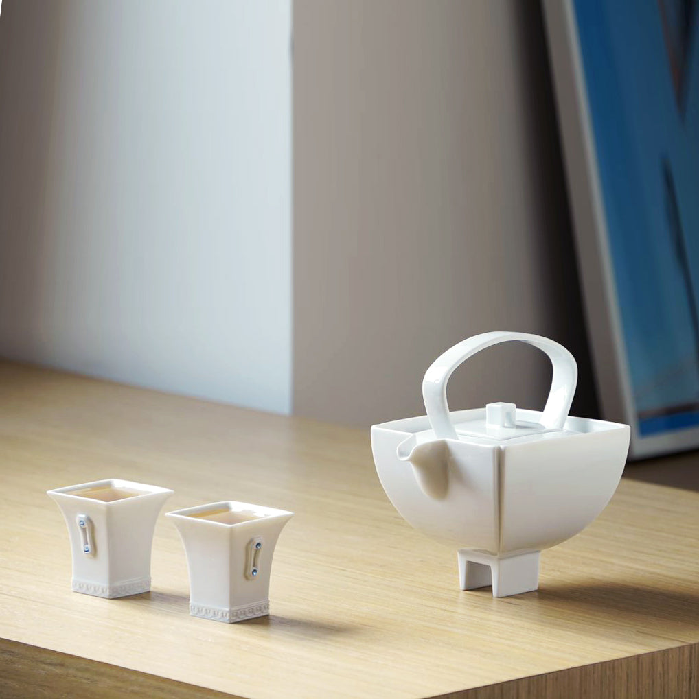 八方新氣 四季 白瓷茶器 亮面 瓷器茶具 創意茶具 咖啡杯 壼