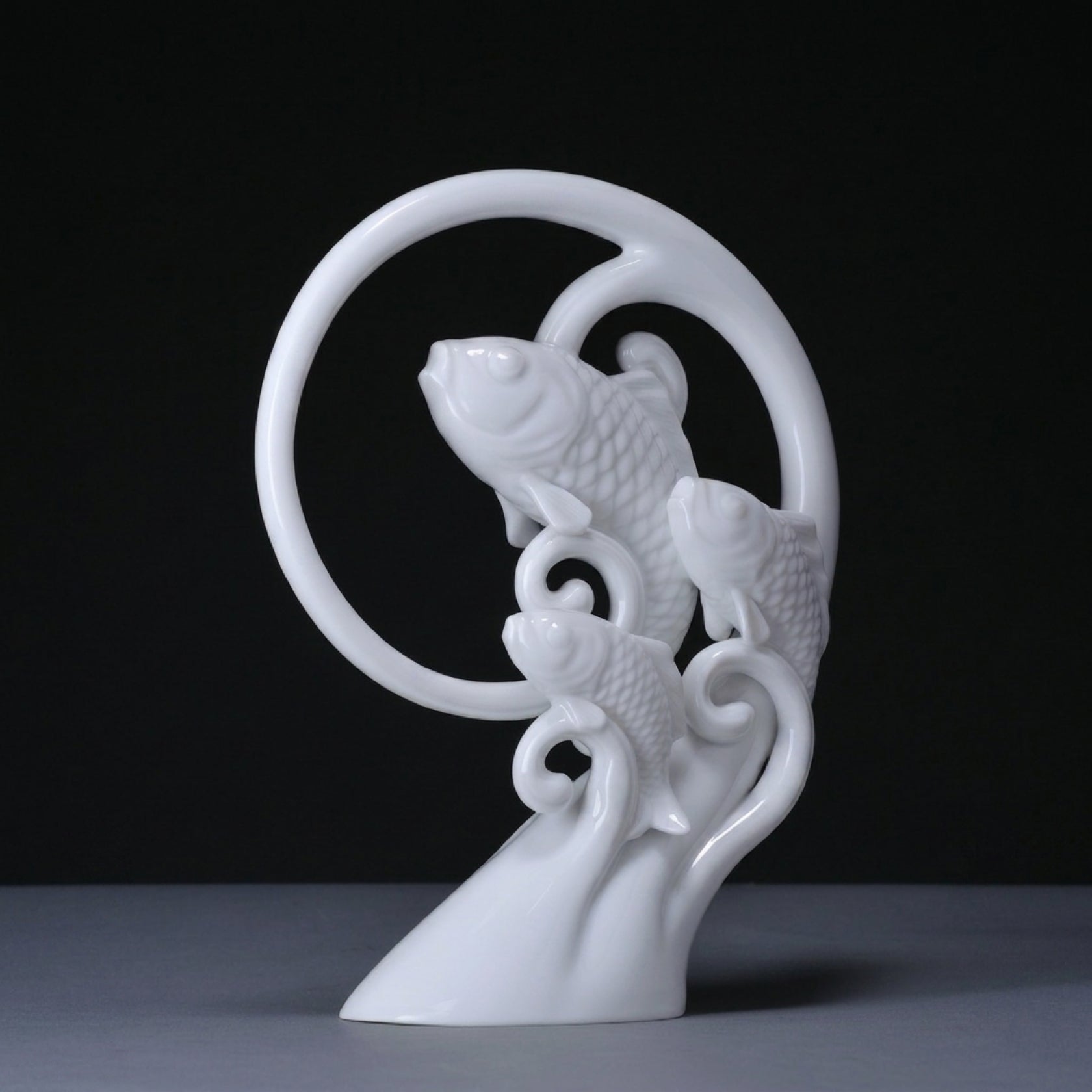 家飾品陶磁器招財魚置物 Amazon.com: noxozoqm 招财金龙鱼摆件Chinese Feng Shui Resin Wealth