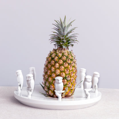 八方新氣 大道行 水果盤 糖果盤 龍舟 禮物 白瓷 擺飾 鳳梨 居家生活